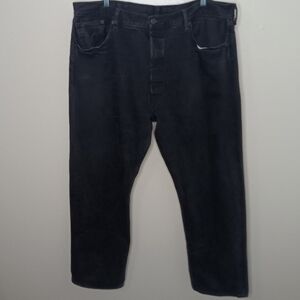 Levis 501xx Men's 41x30 Jeans Denim Button Fly Strait Black Cotton High Rise